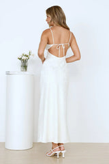 Floral Kiss Satin Maxi Dress