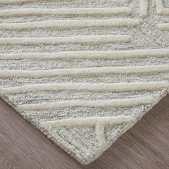 The Rug Corner Feizy Enzo Transitional Geometric - Tan/Ivory