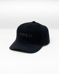 Gorra Snapback MAJA®, Negro, vista frontal, Algodón, protección solar y estilo casual