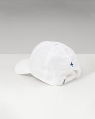 Gorra Snapback Emblema Lucero, Blanco, vista posterior, Algodón, protección solar y estilo casual