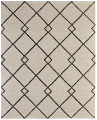 The Rug Corner Feizy Kimball Transitional Trellis & Lattice - Ivory/Gray/Tan