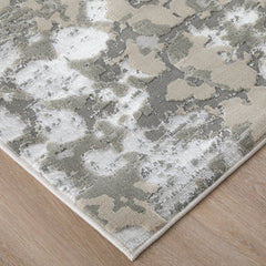 The Rug Corner Feizy Micah Modern Abstract - Silver/Gray/White