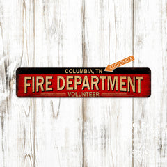 Personalized Fire Department Sign Fire Station Decor Firemen