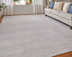The Rug Corner Feizy Prasad Modern Distressed - Ivory/Silver/Gray