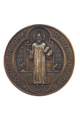 St. Benedict Medal/Plaque in Cold Cast Bronze 7"