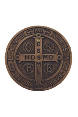 St. Benedict Medal/Plaque in Cold Cast Bronze 7"