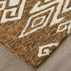 The Rug Corner Feizy Wallace Transitional Medallion - Brown/White
