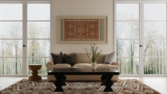 The Rug Corner Feizy Wallace Transitional Medallion - Brown/White