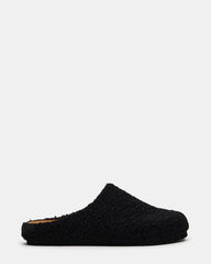WENDELIN Black Faux Shearling Footbed Slip-On Men's Casual Clog | Steve Madden