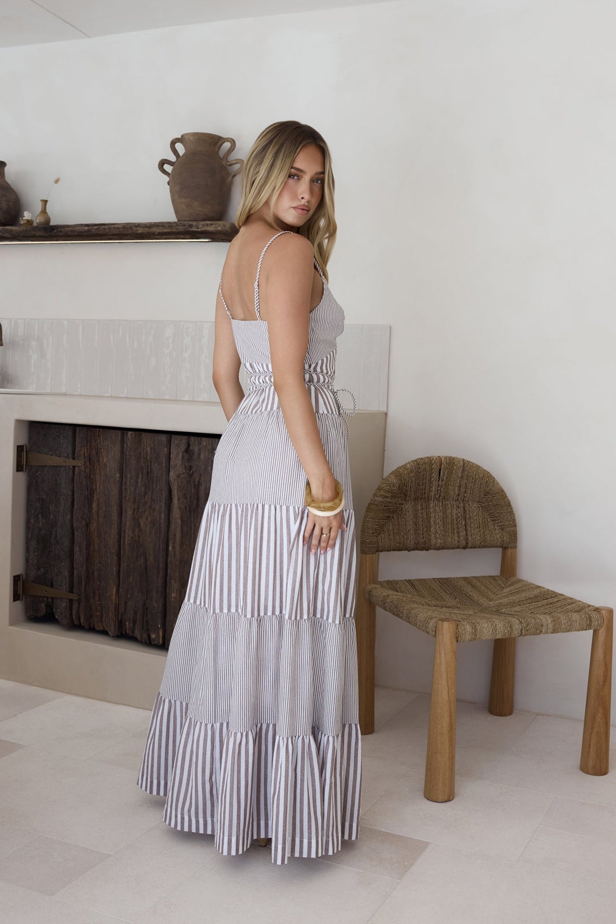 Picnic Season Maxi Dress Beige