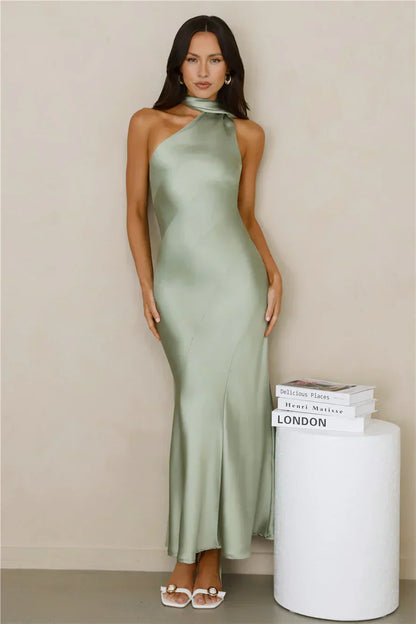 Kissed By Moonlight Satin Maxi Dress