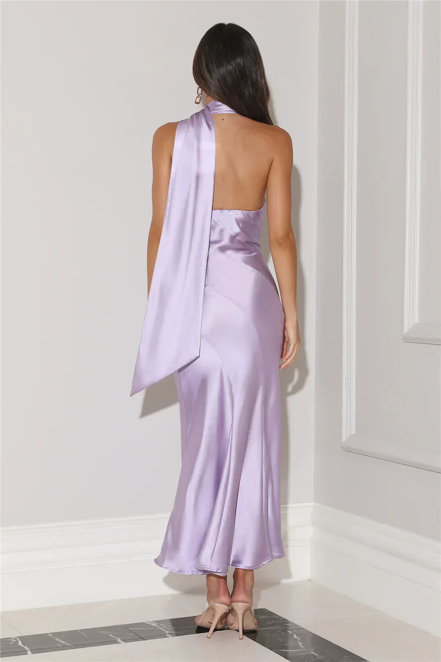 Kissed By Moonlight Satin Maxi Dress