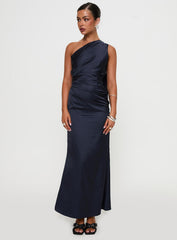 Dulcia One Shoulder Maxi Dress Blue
