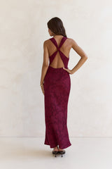 Lasting Luxuries Maxi Dress Wine