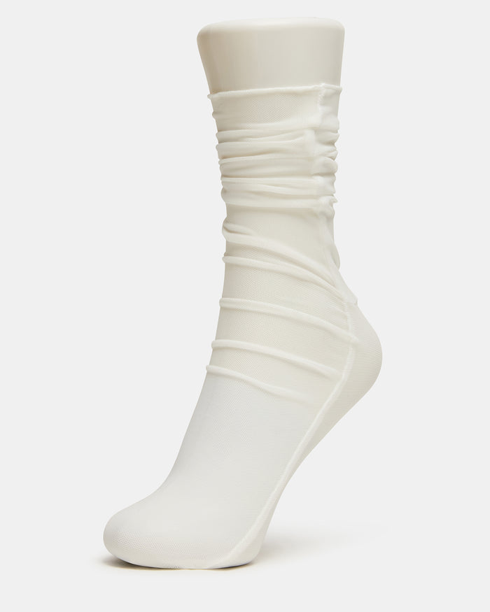 2 PACK SOFIA SOLID MESH CREW SOCKS LIGHT BLUE