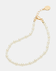 2-PIECE PEARL CHAIN ANKLET SET