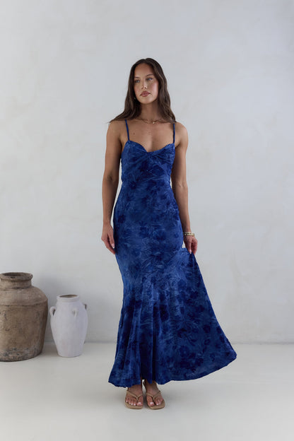 Wander In Style Maxi Dress Blue