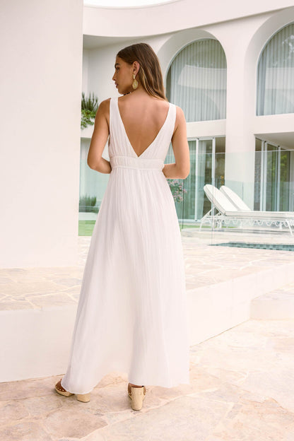 Morning Sun Maxi Dress White