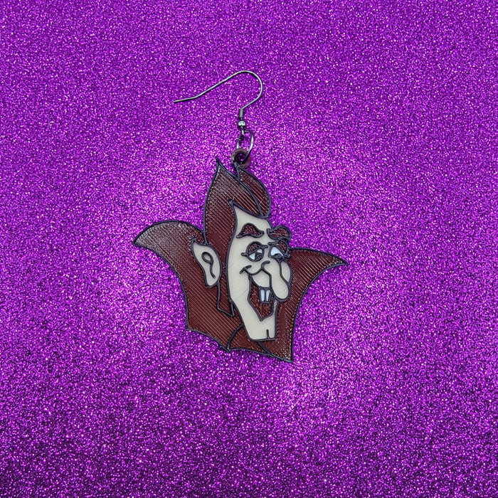 3D Printed Cereal Monster Vampire Earrings