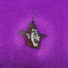 3D Printed Cereal Monster Vampire Earrings