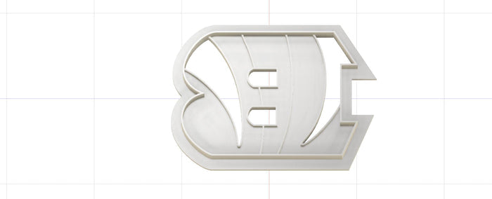 3D Printed NFL Cincinnati Bengals B Logo Cookie Cutter