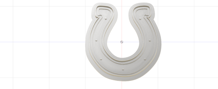 3D Printed NFL Indianapolis Colts Logo Cookie Cutter