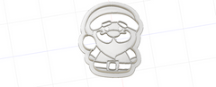 3D Printed Vintage Christmas Santa Clause Upper Body Cookie Cutter