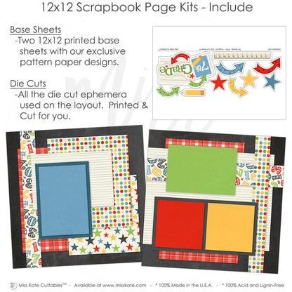 This 7Th Grade kit features — paper crafting, layered die cut titles for themed layouts, handmade elements for DIY photo albums, teacher gift, scrapbooking ephemera and cardstock cutouts, back to school, school layout, precut designs for memory journaling, junior high, acid-free double-sided scrapbook supplies, seasonal scrapbook page kits and die cuts, school paper, school album, premade scrapbook pages, creative accents for scrapbook storytelling
