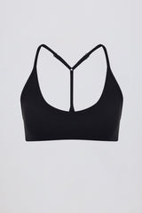 Soft Active Racerback Sports Bra in Black