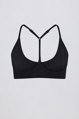 Soft Active Racerback Sports Bra in Black