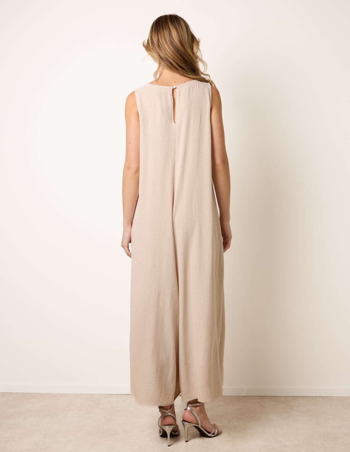 Pleat Front Diamante Jumpsuit