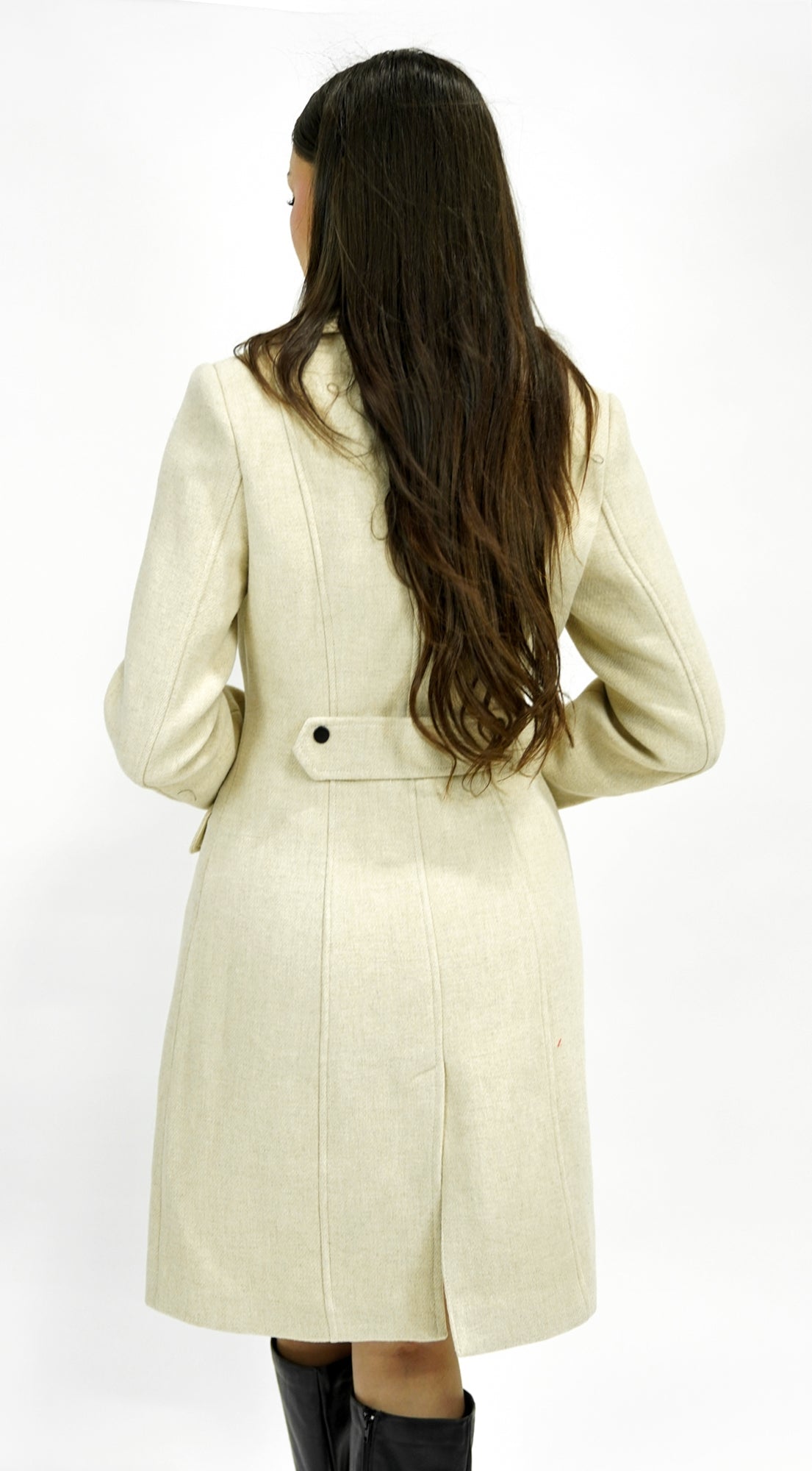 Align Tailored Front Button Peacoat - Cream