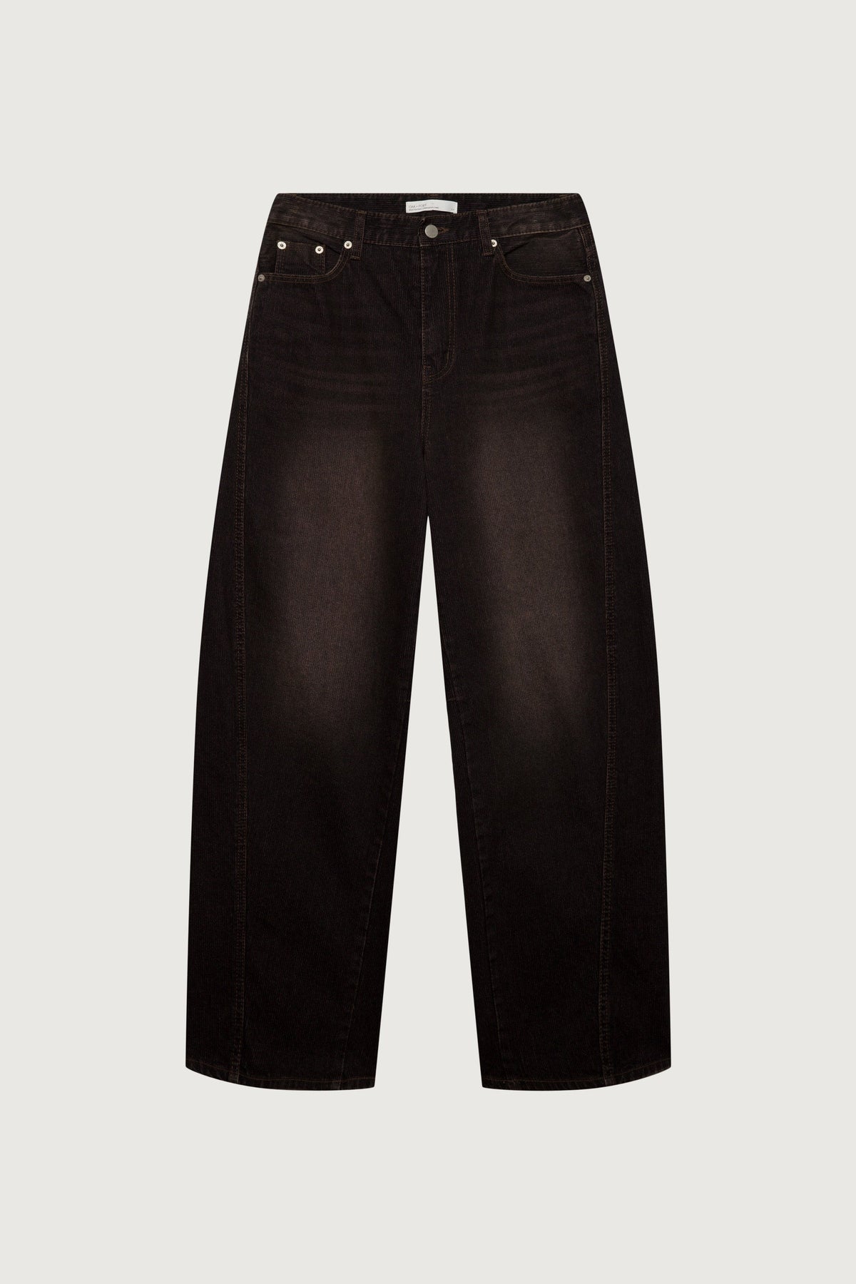 BLACK WASH CORDUROY STRAIGHT LEG JEAN