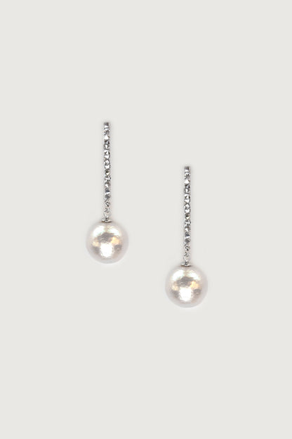 CHAIN EARRING WITH PEARL