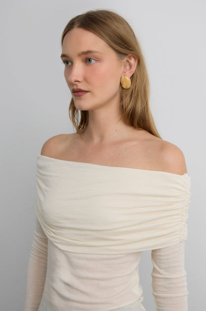 MARBLE RESIN OVAL EARRINGS