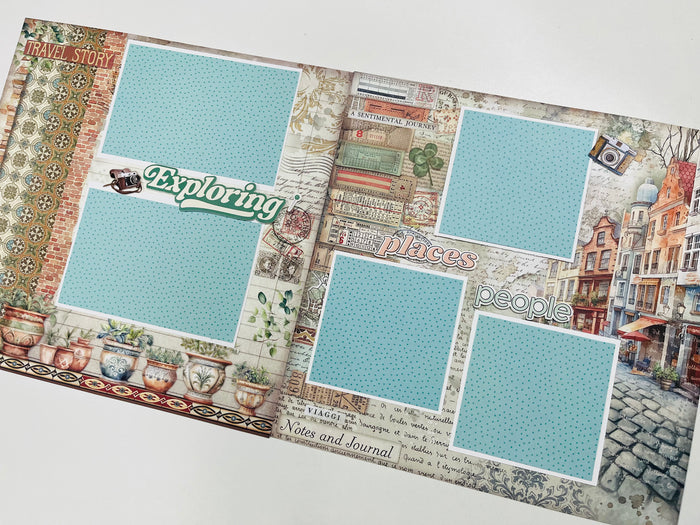 CTScrapbooks Premade Layout Travel Trip Story