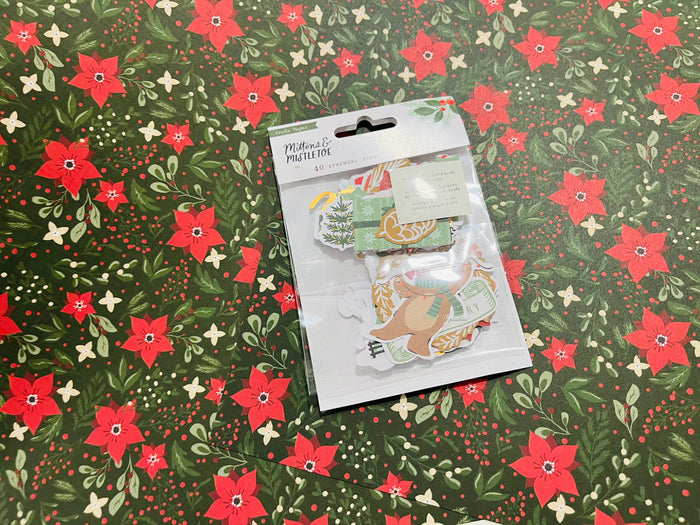 CT Scrapbooks Layout Kit Christmas Poinsettias