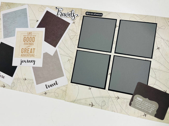 CTScrapbooks Premade Layout Travel Trip Snapshots