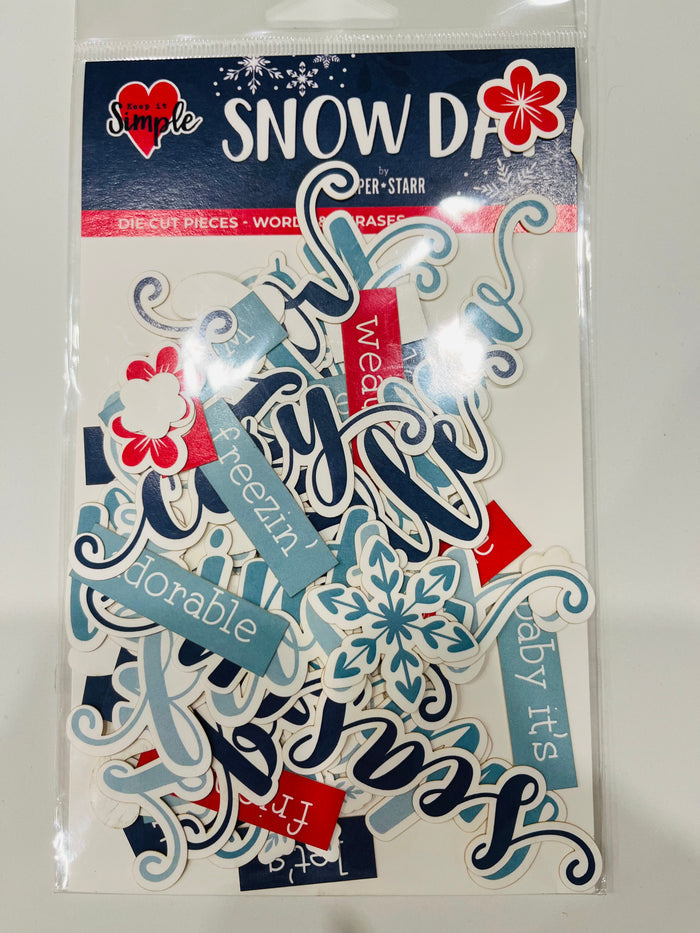 KISS Collection Paper Pack and Ephemera Die Cuts Snow Day