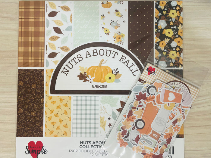 KISS Collection Paper Pack and Ephemera Die Cuts Nuts About Fall