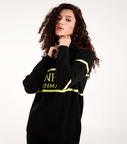 Zip Neck Logo Jumper