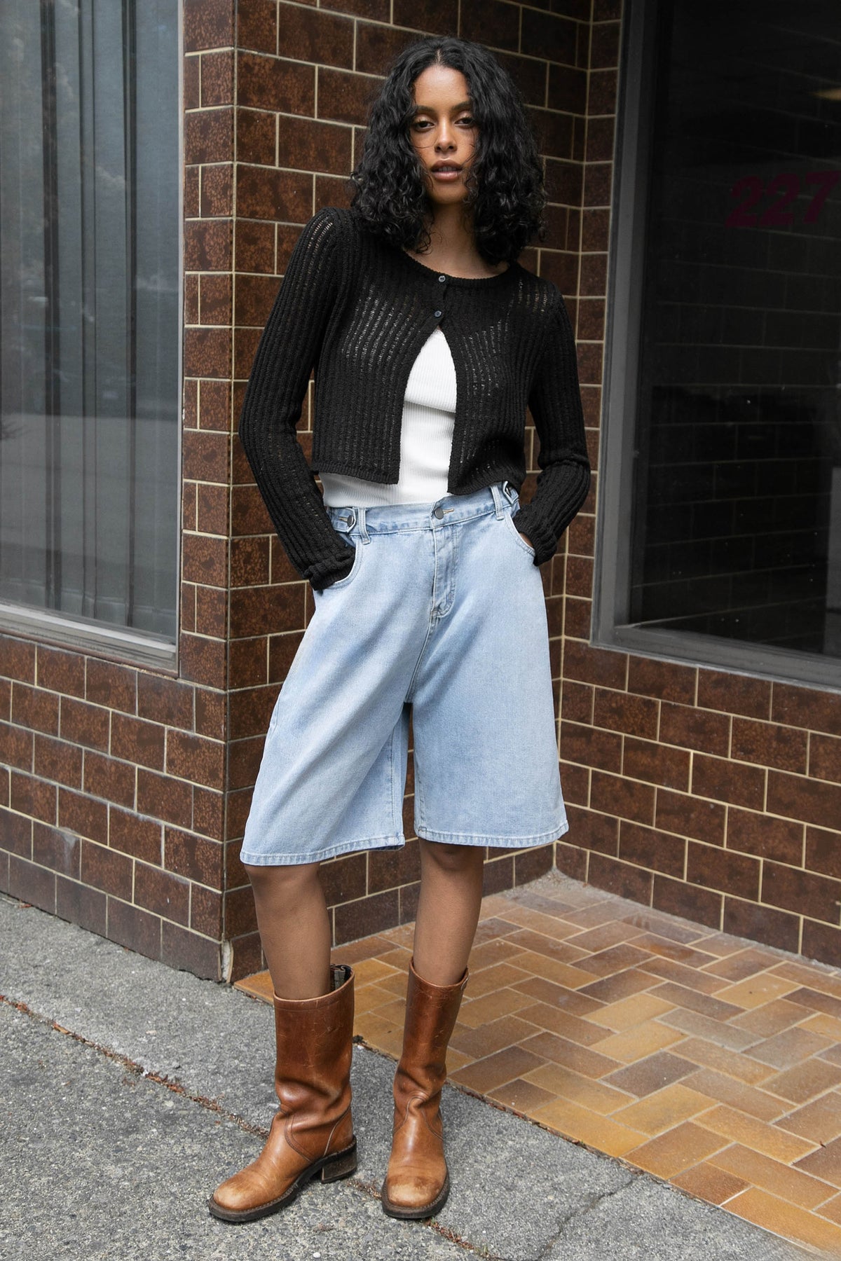 LONG DENIM SHORT
