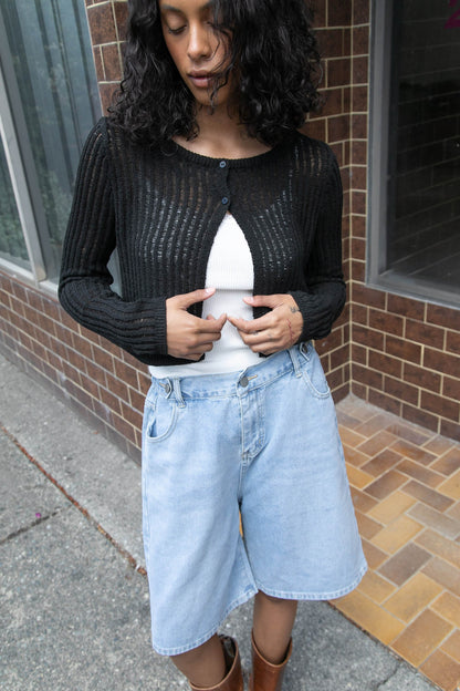 LONG DENIM SHORT