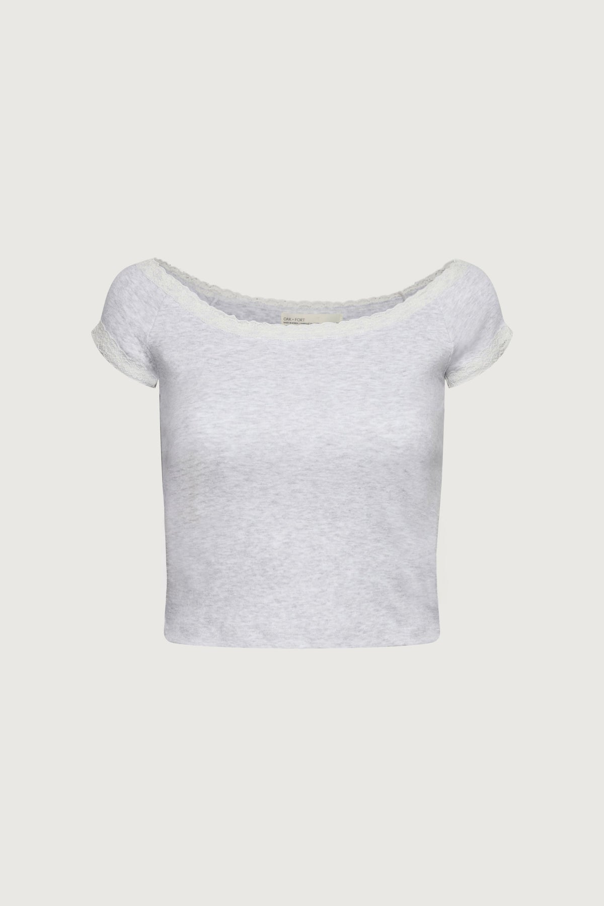 CROPPED LACE T-SHIRT