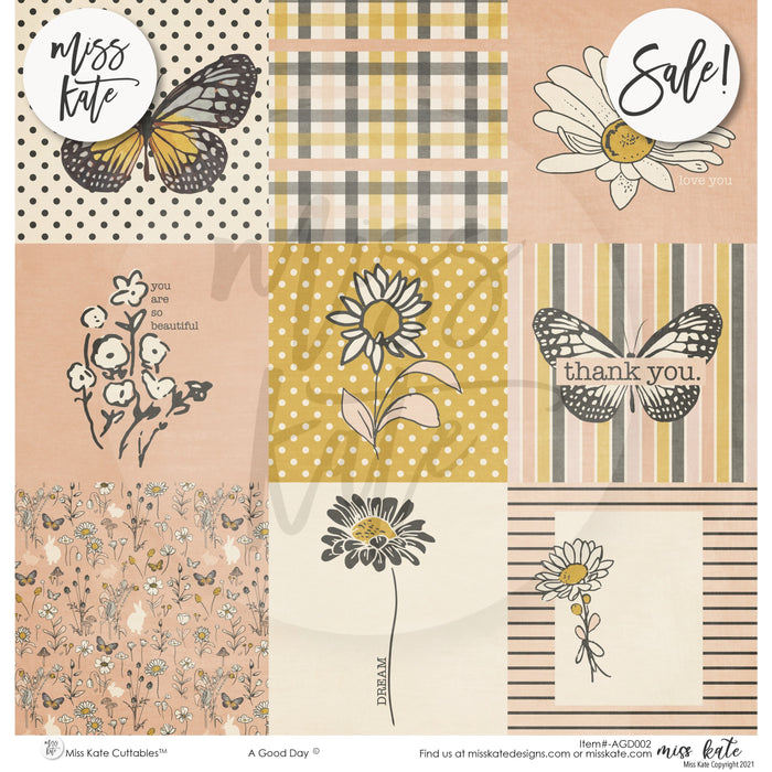 A Good Day-Pink- Paper & Sticker Kit 12X12 (Ds)