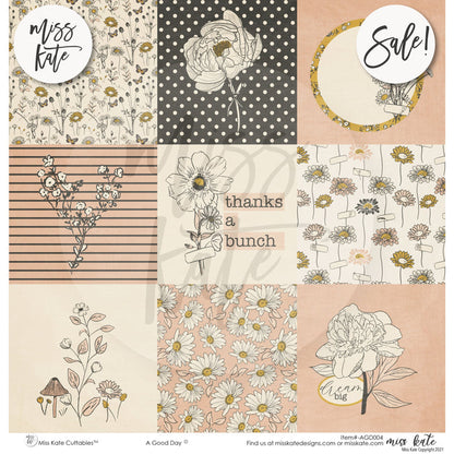 A Good Day-Pink- Paper & Sticker Kit 12X12 (Ds)