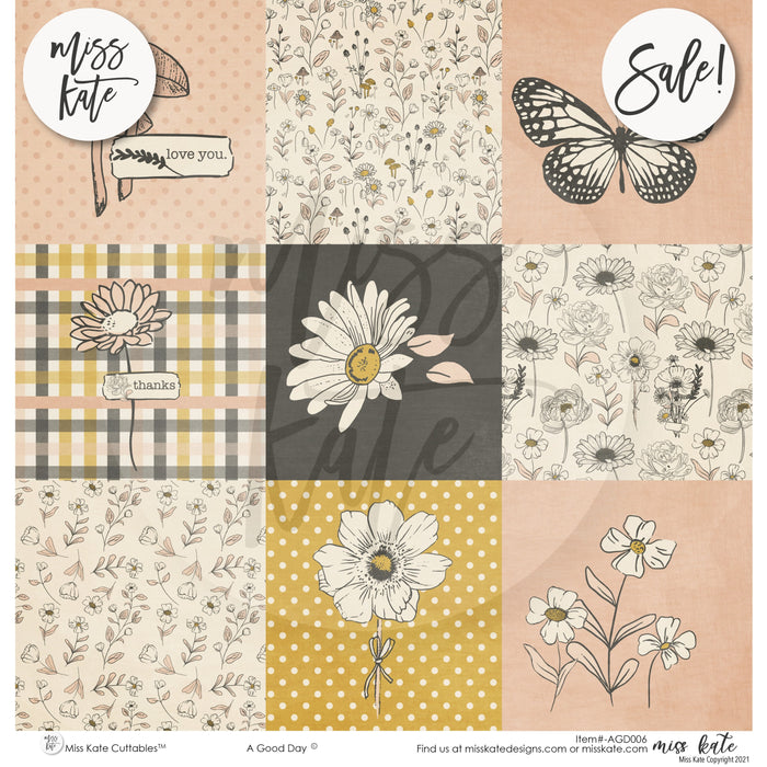 A Good Day-Pink- Paper & Sticker Kit 12X12 (Ds)