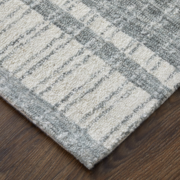 The Rug Corner Feizy Aberdeen Modern Stripes - Gray/White  Aberdeen Modern Stripes - Gray/White