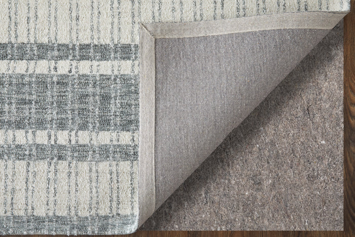 The Rug Corner Feizy Aberdeen Modern Stripes - Gray/White  Aberdeen Modern Stripes - Gray/White