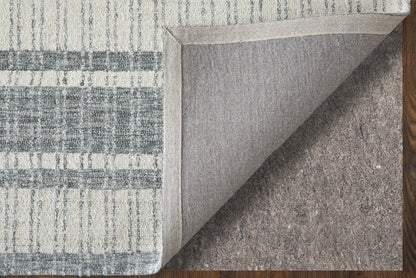 The Rug Corner Feizy Aberdeen Modern Stripes - Gray/White  Aberdeen Modern Stripes - Gray/White